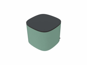 Квадратный тканевый журнальный столик с деревянным верхом