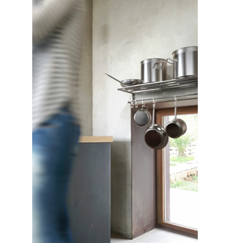 FROST Гардеробная 2 полка, 100см » полированная. Нержавеющая сталь Полированный O1936-1  - Вид №5