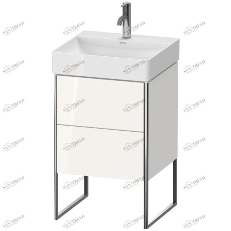 XS443902222 XSquare Тумбочка напольная Белый глянцевый декор Duravit