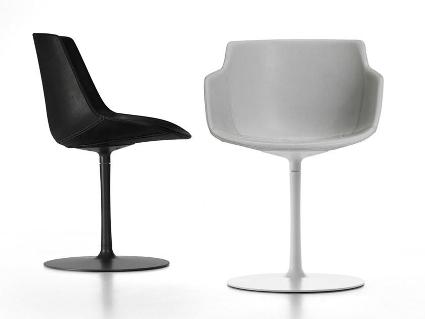 MDF Italia Поворотное кожаное кресло с подлокотниками Flow sun-id-1492309 - Вид №1