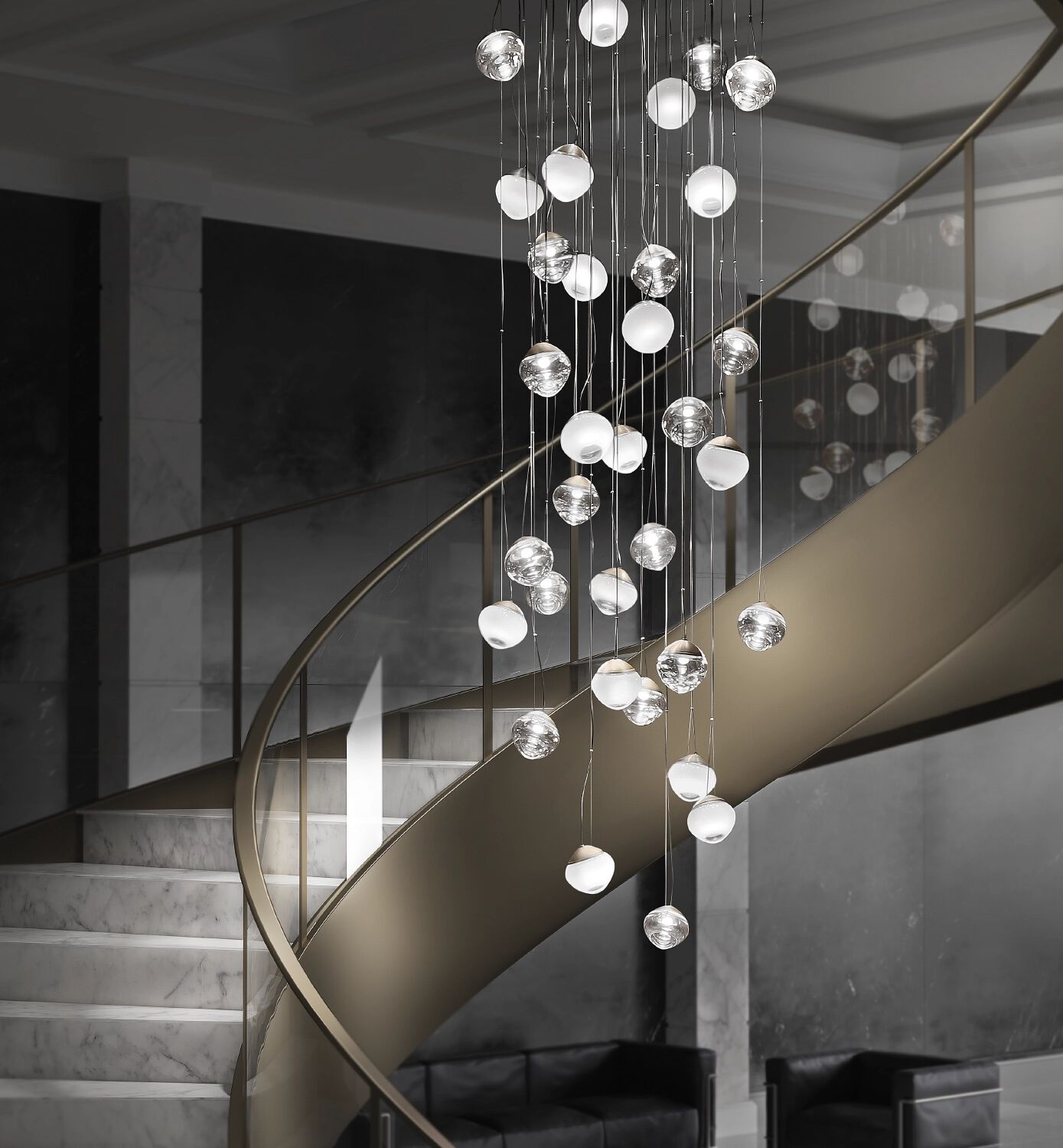 Стеклянный светодиодный подвесной светильник Vetreria Vistosi Pure ARCH-00006558 - Вид №1