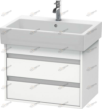 KT662401818 Ketho Тумбочка подвесная Белый матовый, декор Duravit
