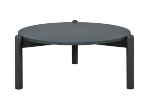 Алюминиевый круглый низкий садовый столик с керамогранитом