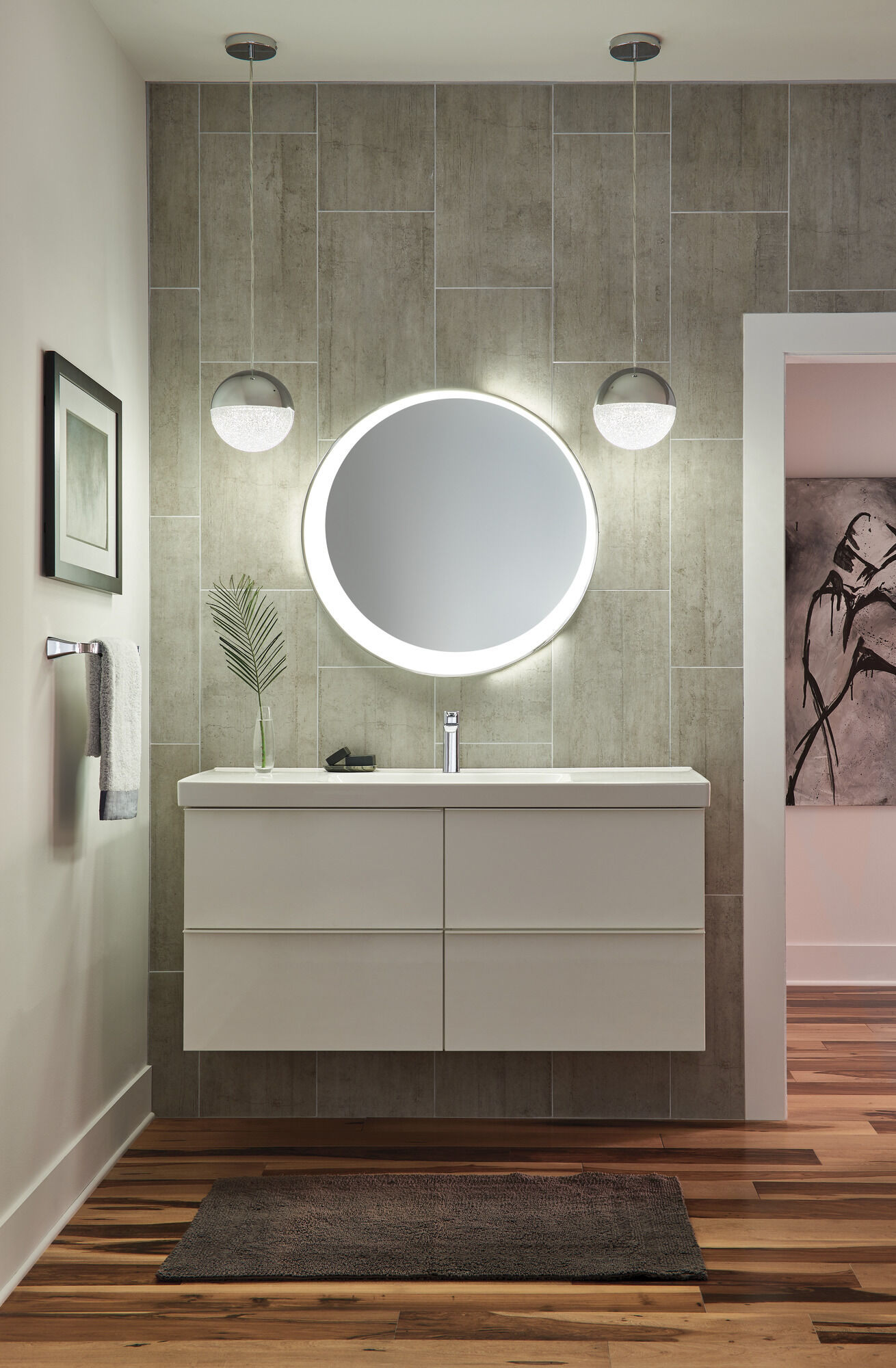 75218-PN Вешалка для полотенец 18 дюймов Delta Faucet Tesla Полированный никель - Вид №1