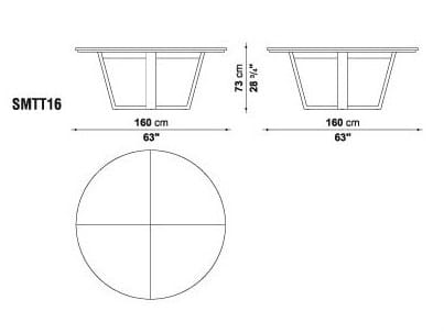 Круглый деревянный стол с Lazy Susan Maxalto Xilos ARCH-00012359 - Вид №4