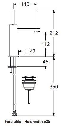 GUGLIELMI Смеситель для раковины на столешницу, одно отверстие G&g Fbgg72507, fbgg72504 - Вид №6