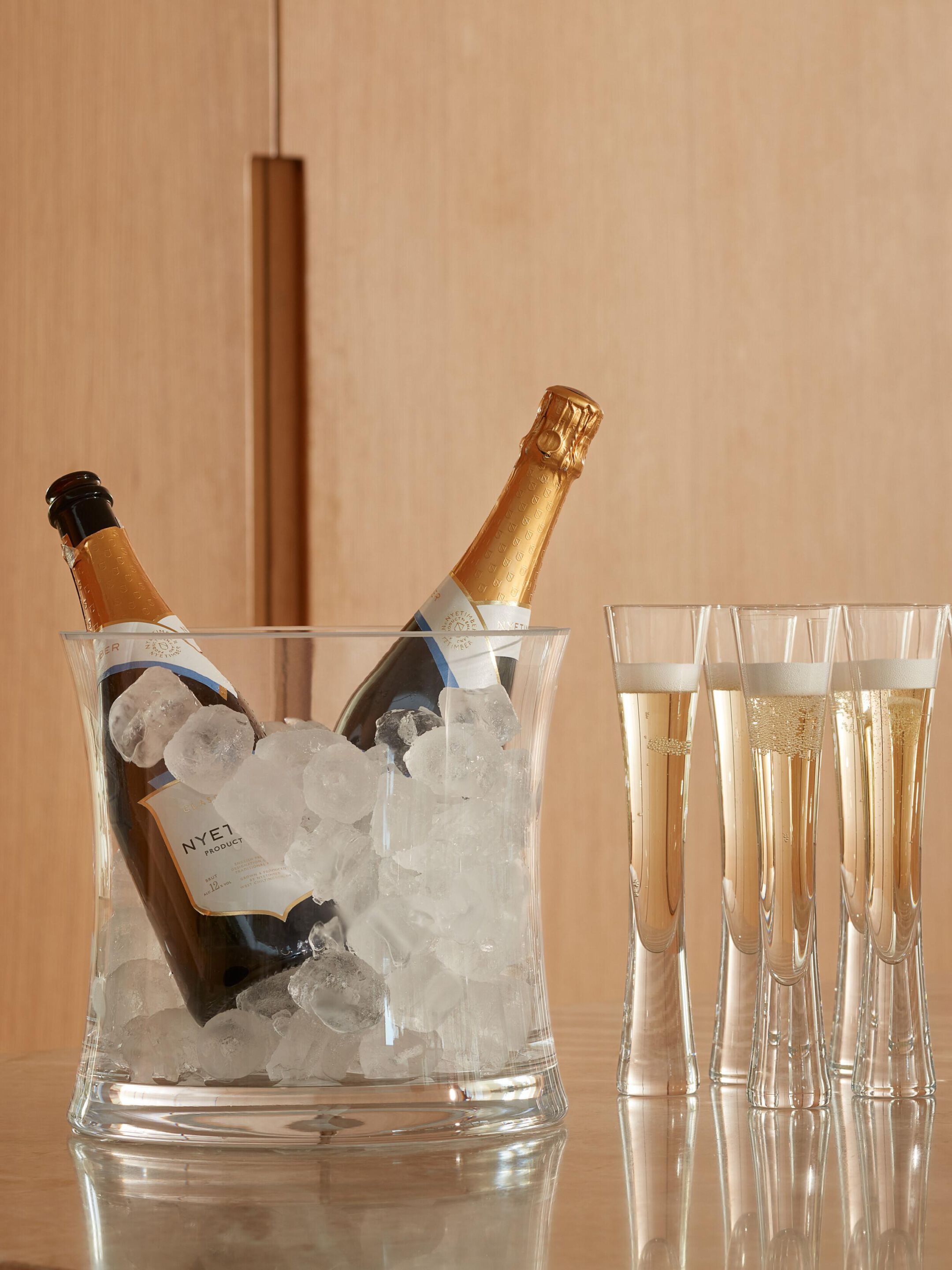 Набор ведра для льда и флейты из дутого стекла LSA Moya ARCH-00097041 - Вид №5