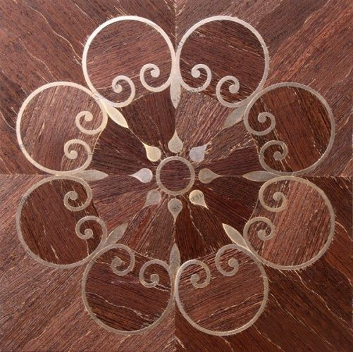 Модульный паркет Da Vinci С Металлом Дуб Натур брашированная, гладкая, рельефная (Брашированная, Гладкая, Рельефная) 600х600 мм 2600600510