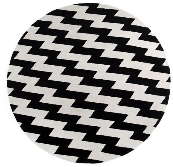 Deadgood Круглый шерстяной коврик ручной работы с геометрическими мотивами sun-id-1426523 - Вид №2