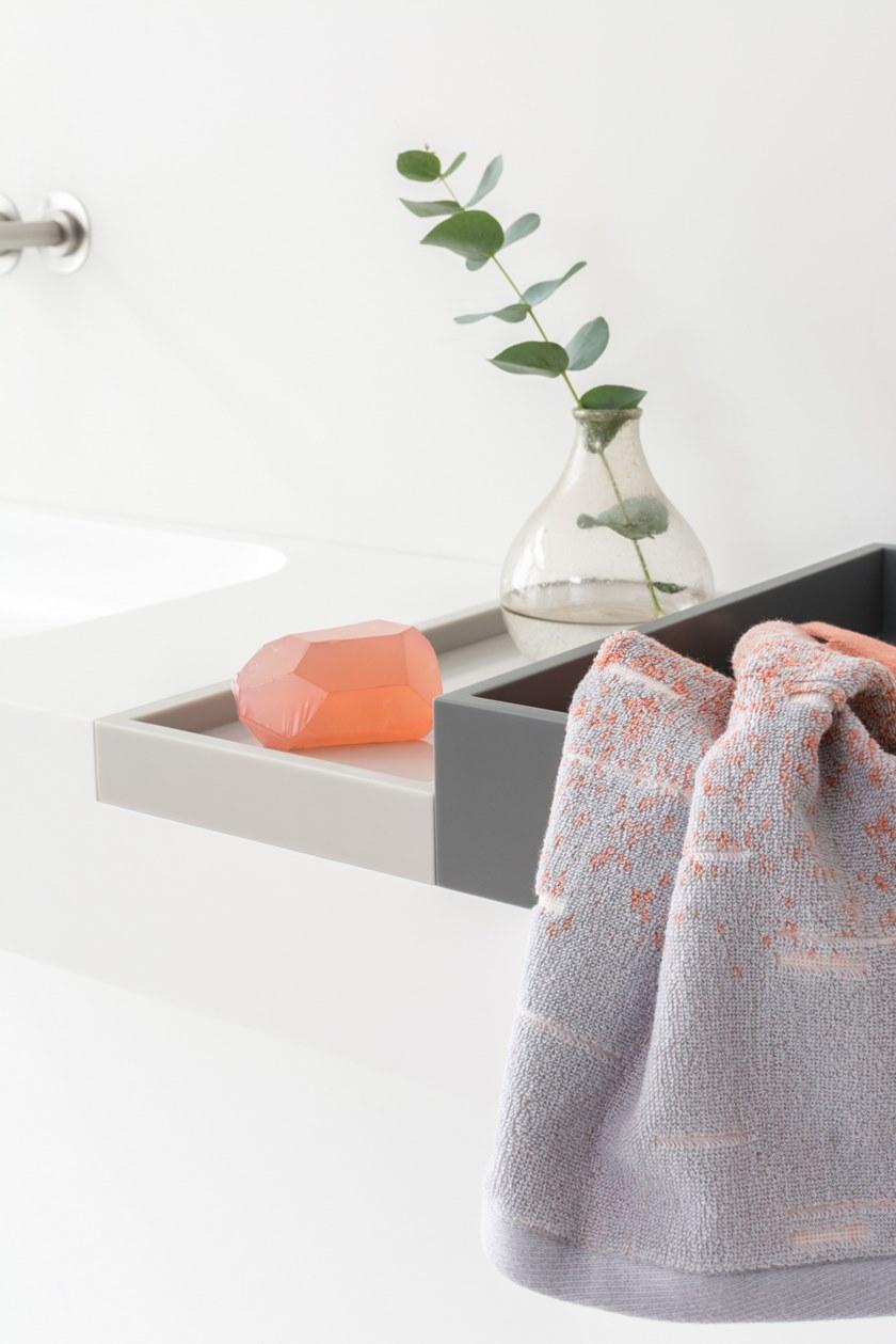 Not Only White Мыльница на столешнице в цвете hi-macs® Basq sun-id-1369840 - Вид №7