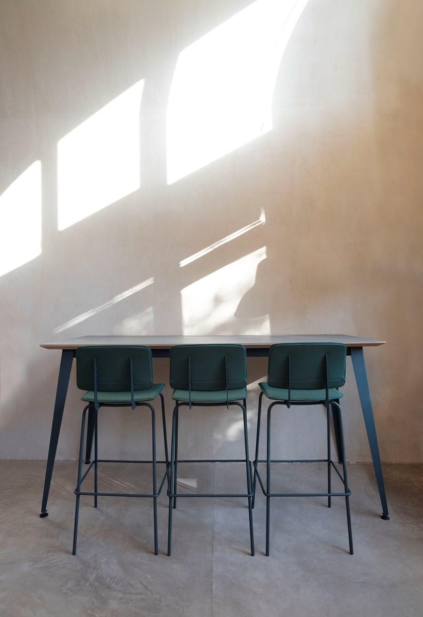 ONDARRETA Высокий барный стул из кожи со спинкой Don sun-id-1442543 - Вид №9