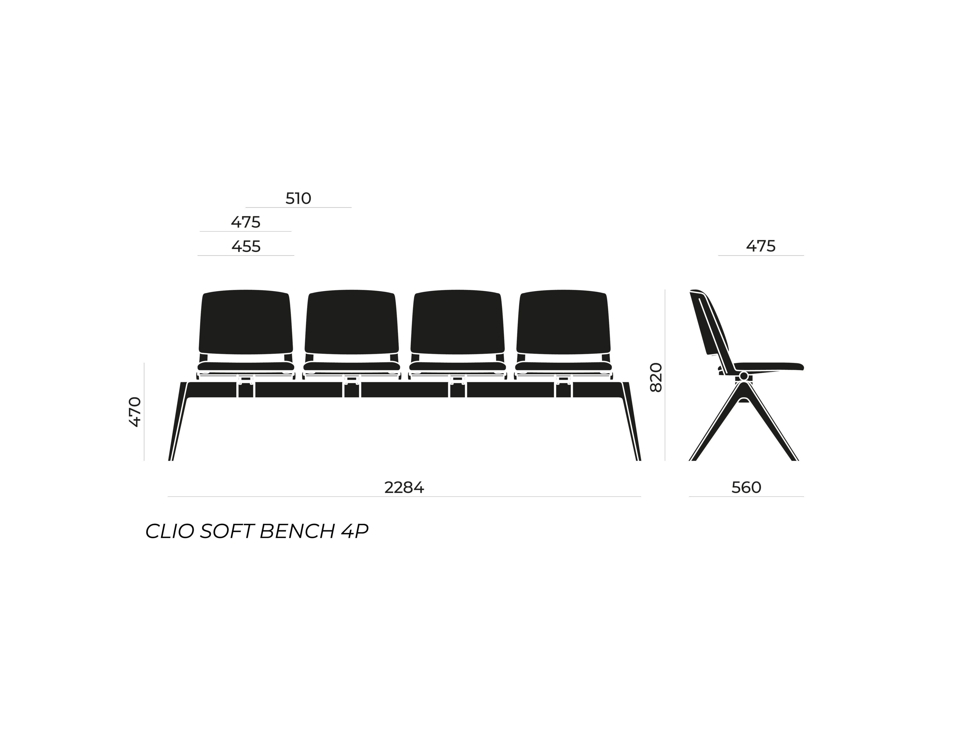 Сидя на полу бар Nahu Clio Soft Bench ARCH-00096784 - Вид №8