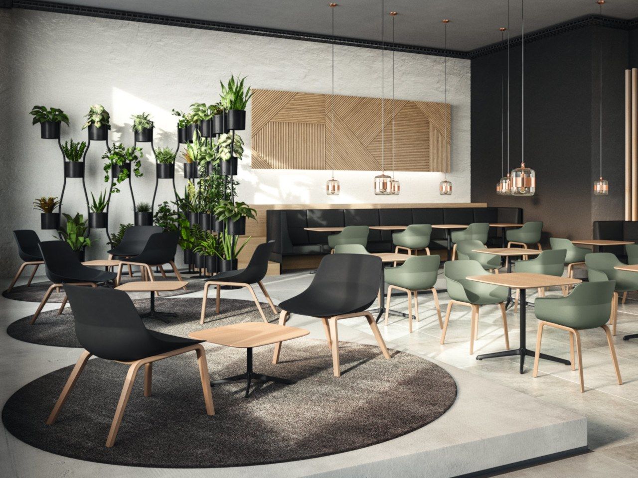 Экологичный пластиковый стул с подлокотниками с 4 ножками Brunner crona ARCH-00089525 - Вид №2