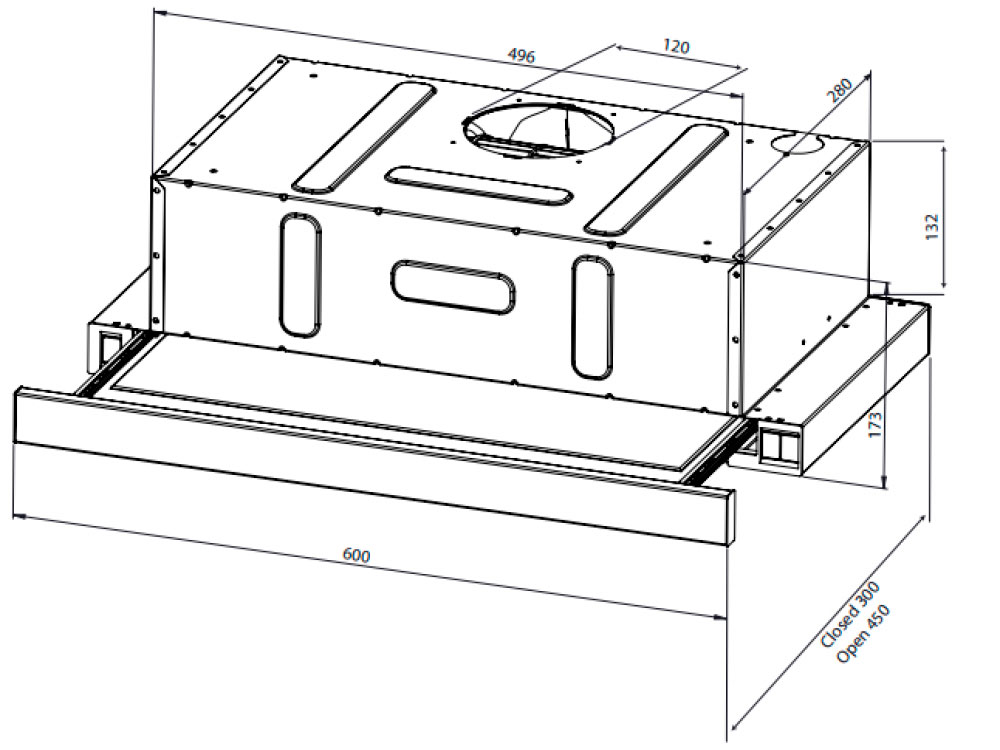9145436 Вытяжка телескопическая SCHTOFF STRELKA 60 белый/белый STDN-0019939 - Вид №1