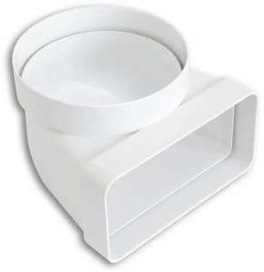 First Corporation Вертикальный изгиб в абс из круглой и прямоугольной трубы La ventilazione Cgv126b