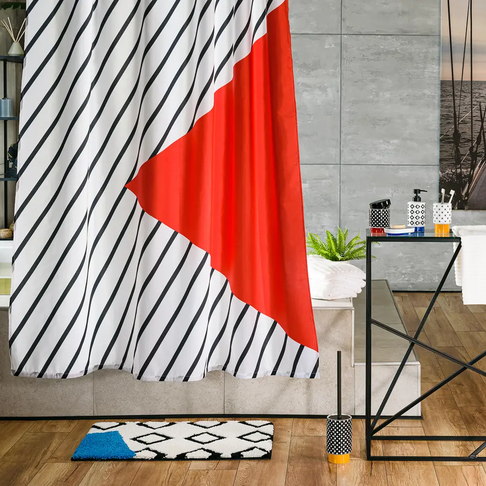 Дозатор для жидкого мыла Moroshka Memphis цвет белый/чёрный/синий STLM-2014571 - Вид №7