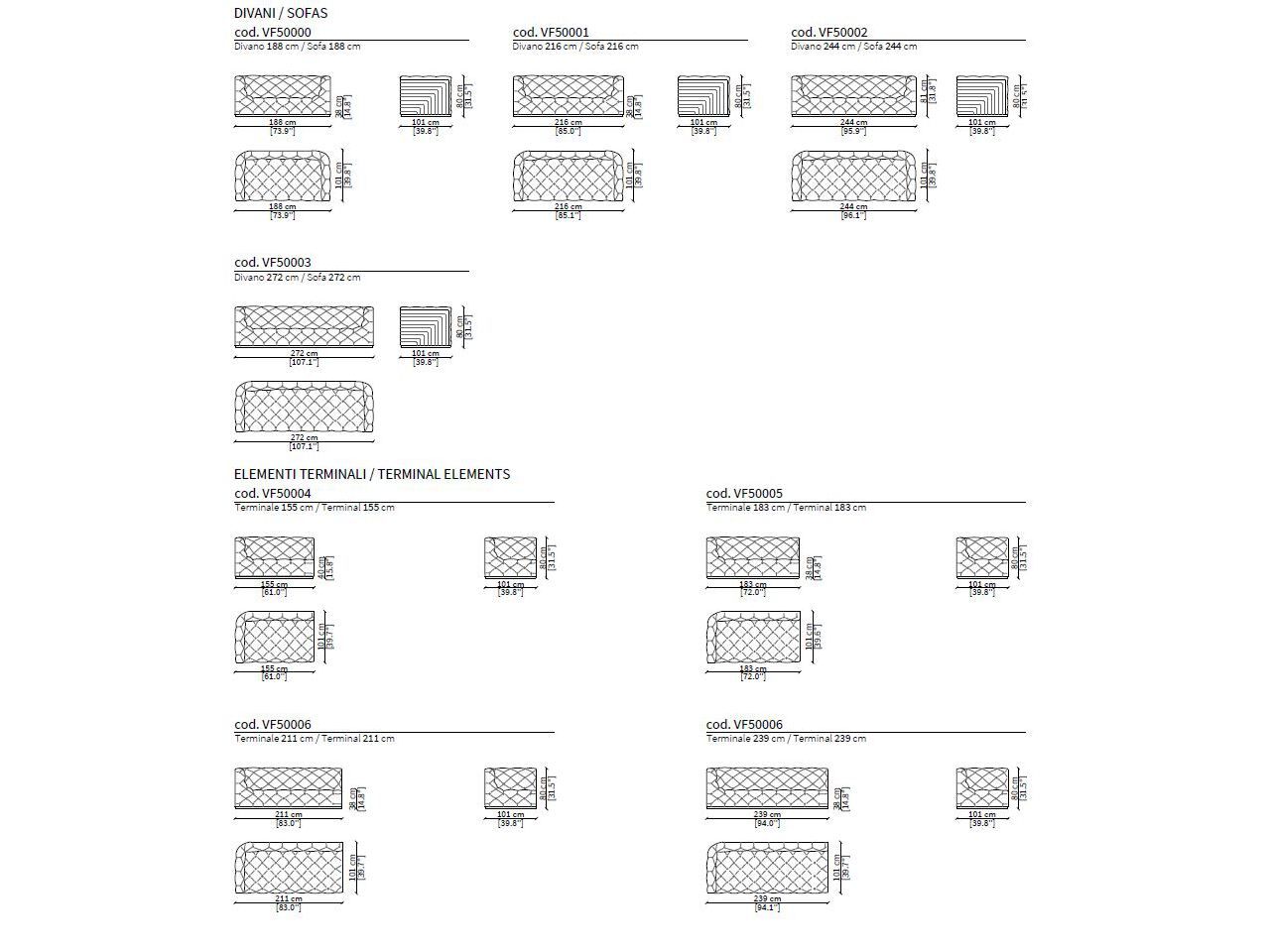 Модульный тканевый диван Vittoria Frigerio CARACCIOLO ARCH-00032725 - Вид №6