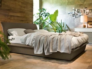 ZANETTE Кровать для хранения, обитая кожей