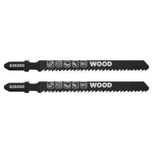 Пилка для электролобзика по дереву и пластику KWB 626060 чистый рез, 2 шт.