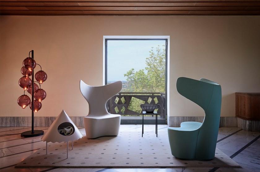 Cappellini Кресло из ткани с высокой спинкой Drum sun-id-1358940 - Вид №9