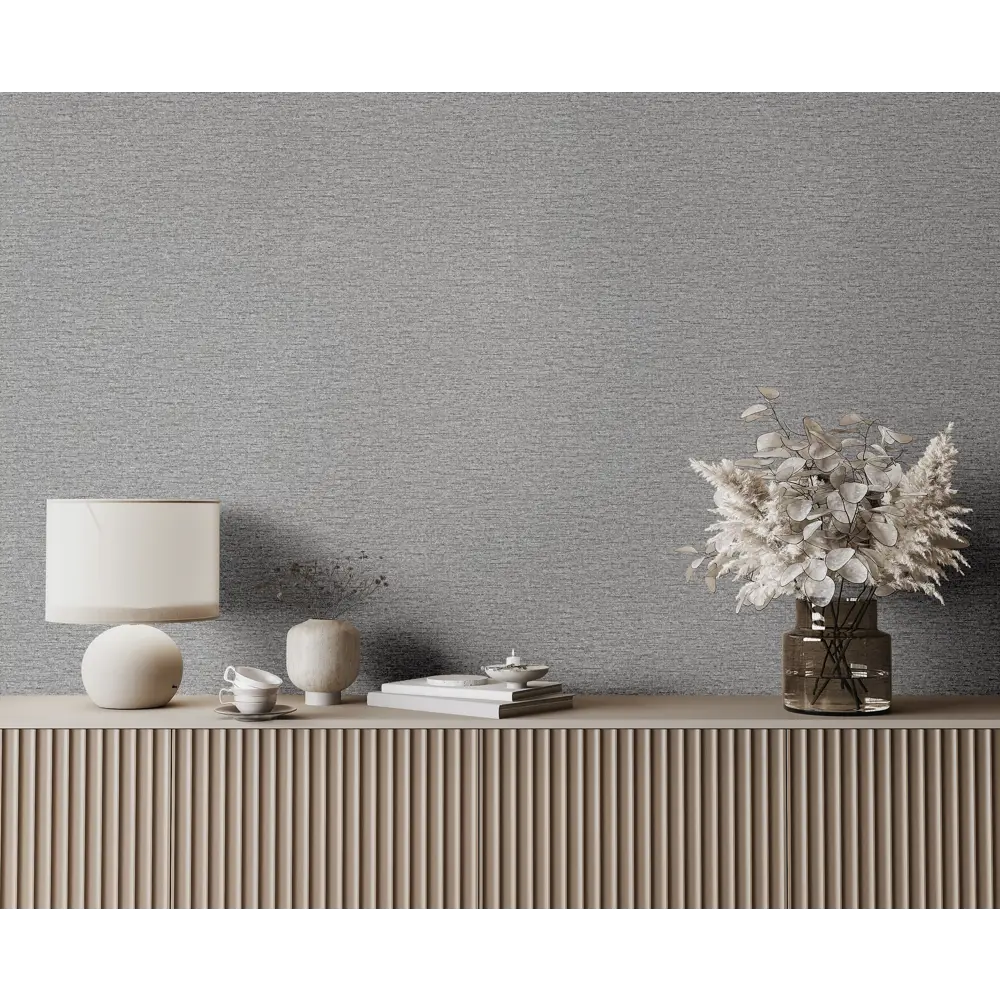 Флизелиновые обои RENOWA Canvas серые 1.06 м 89398808 STLM-1410204