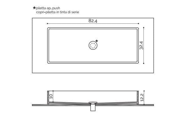 Прямоугольная столешница из Corian® Acquapazza Corian ® elements ARCH-00089598 - Вид №3