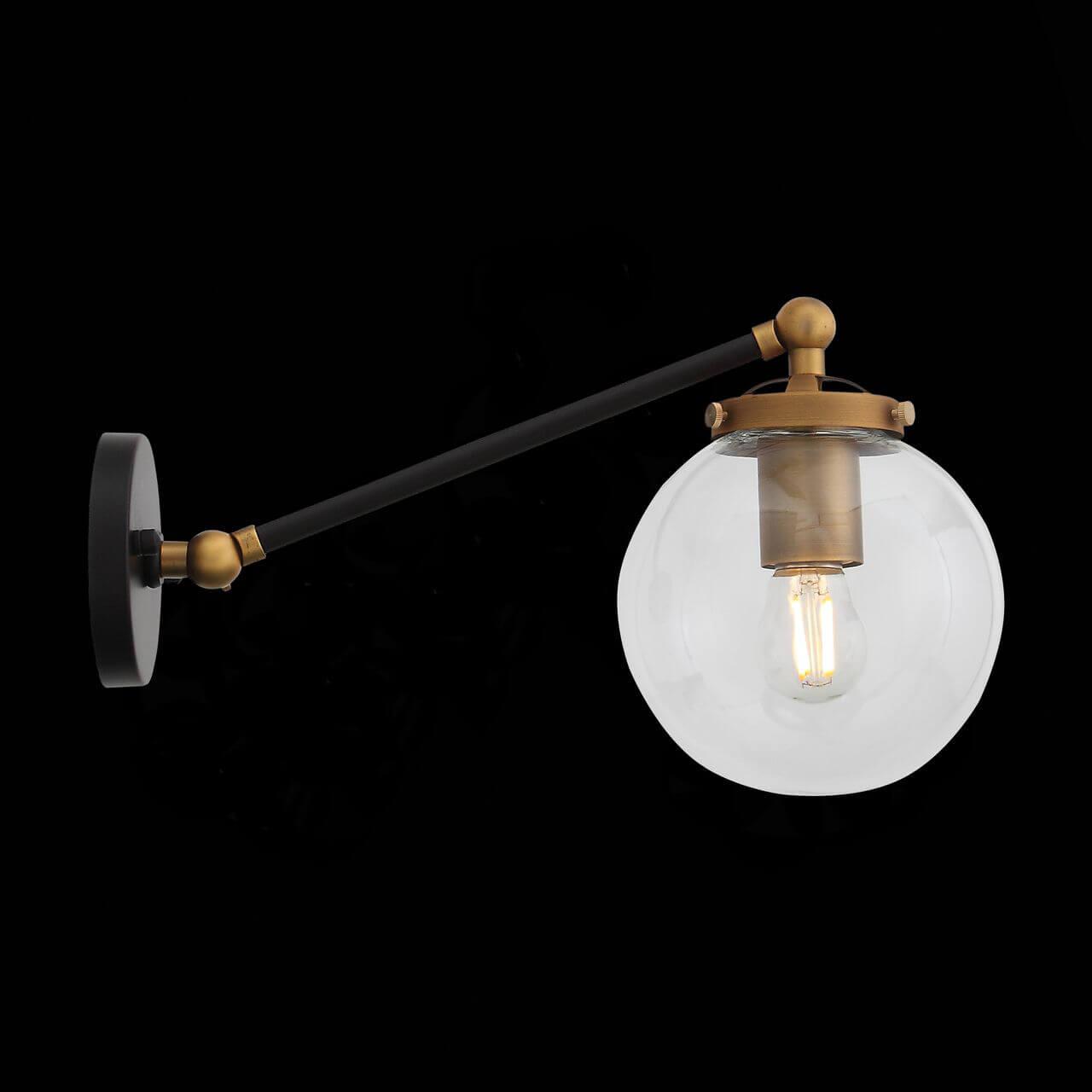 Спот настенный со стеклянным плафоном черный Varieta SL234.411.01 ST LUCE VARIETA 00-3925330 Прозрачный;черный  - Вид №1