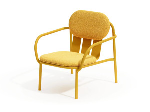 Алюминиевый и тканевый садовый стул с подлокотниками