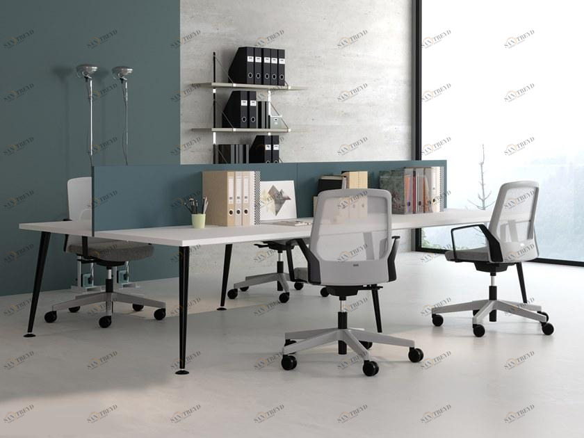 Elitable Стол из лакированного дерева с системой прокладки кабелей Joy sun-id-1374780