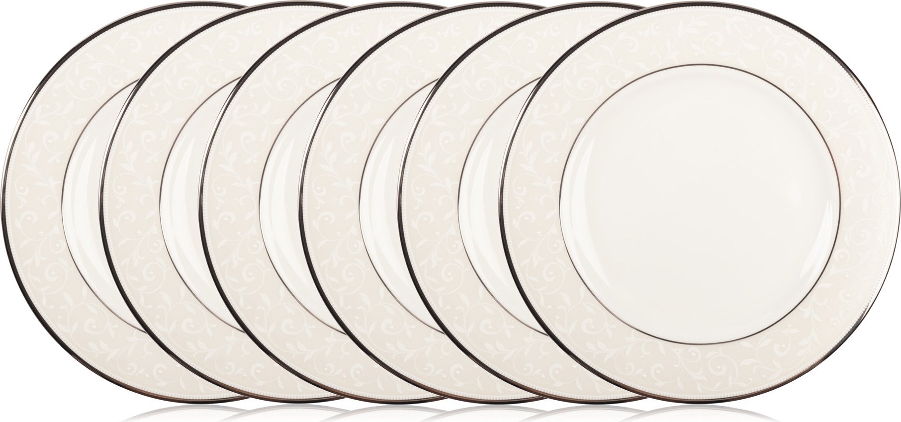 10667320 Lenox Набор из 6 тарелок закусочных Lenox "Чистый опал" 20,5см Фарфор костяной 