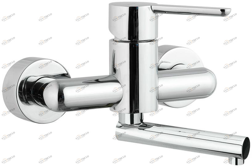 Rubinetterie Mariani Смеситель для кухни настенный на два отверстия Noir 501-no