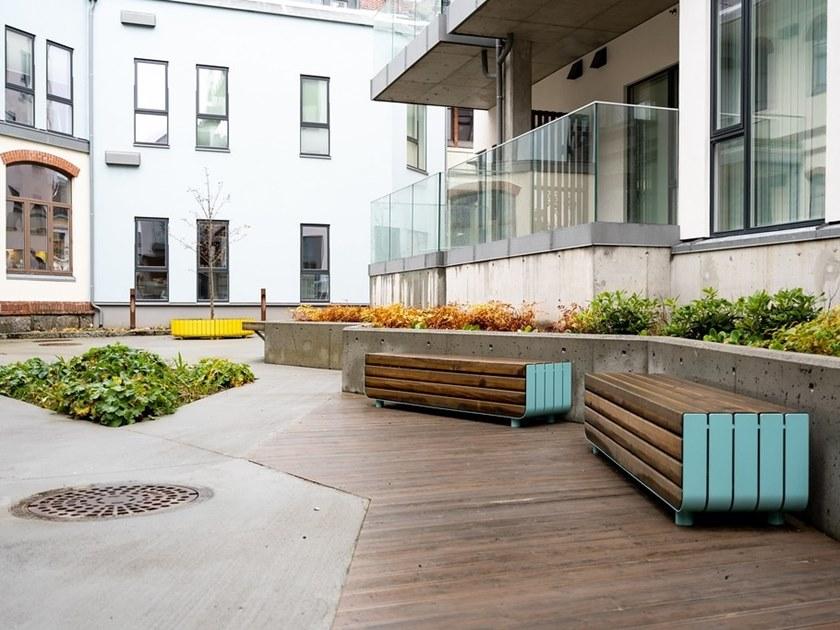 VESTRE Скамья из стали и дерева без спинки Stripes sun-id-1467434 - Вид №2