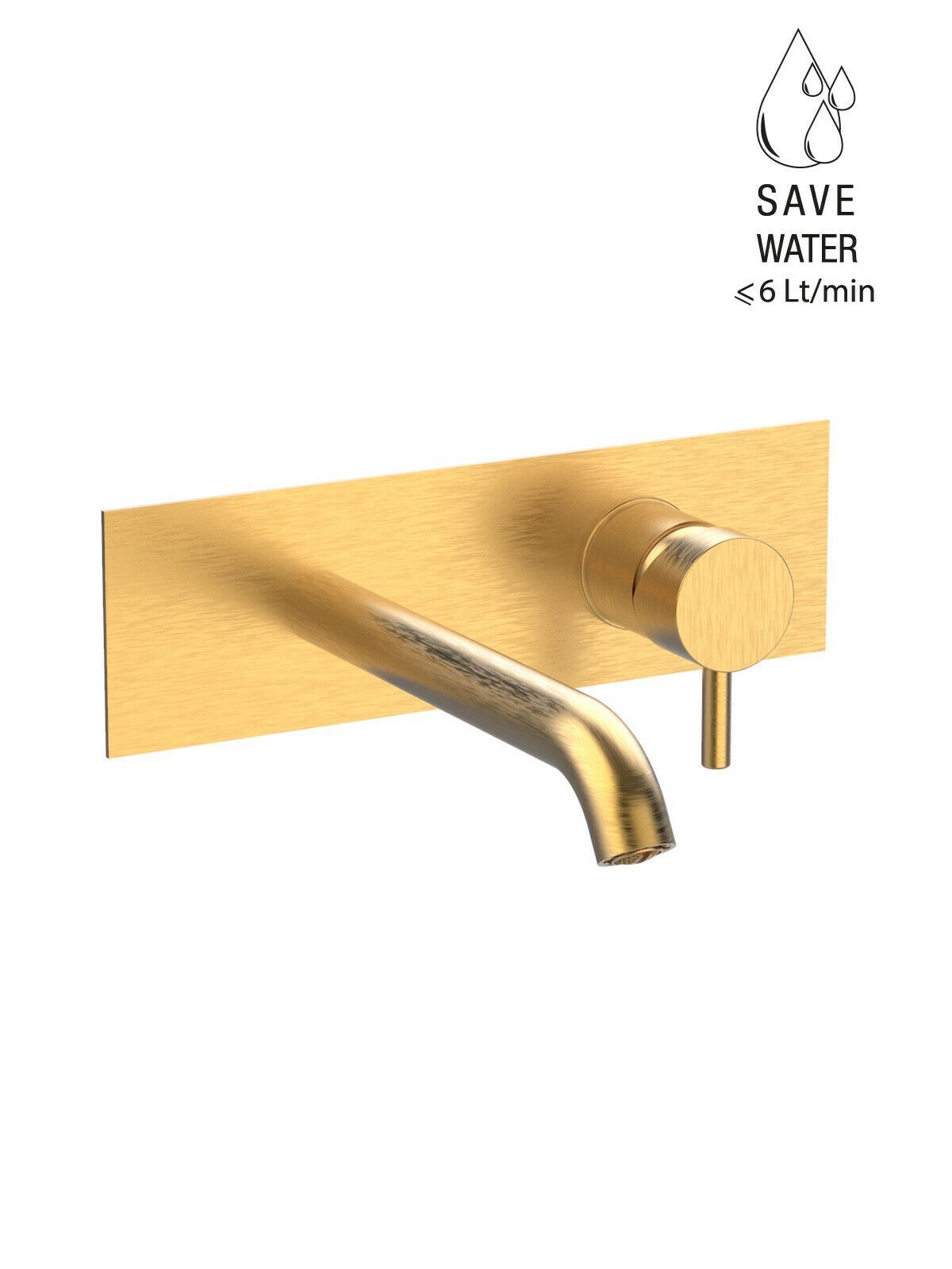 Настенный однорычажный смеситель для раковины с ограничителем расхода Rubinetterie Frattini Pepe XL ARCH-00076573 - Вид №5