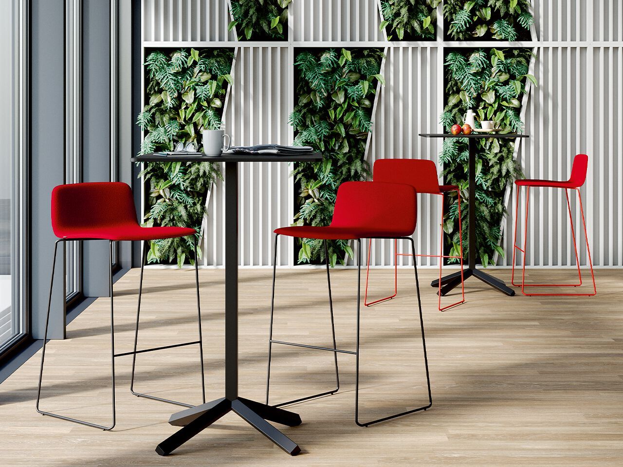 Высокий квадратный стол со спицами FREZZA фламинго ARCH-00136915 - Вид №2