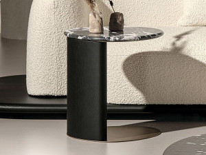 Круглый мраморный журнальный столик