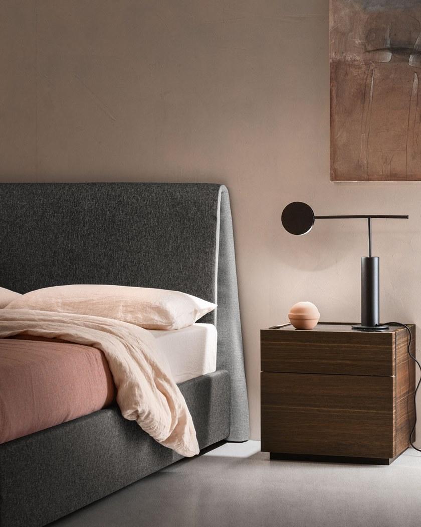 ZANETTE Двуспальная кровать с обивкой из кожи с мягким изголовьем sun-id-1469771 - Вид №2