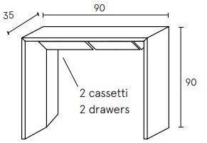 ALBEDO Лакированная прямоугольная консоль из мдф с ящиками Praia sun-id-1507334 - Вид №10