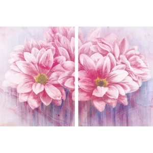 Картина модульная Розовые цветы 45x60 см 2 шт. 86731878 STLM-2181992