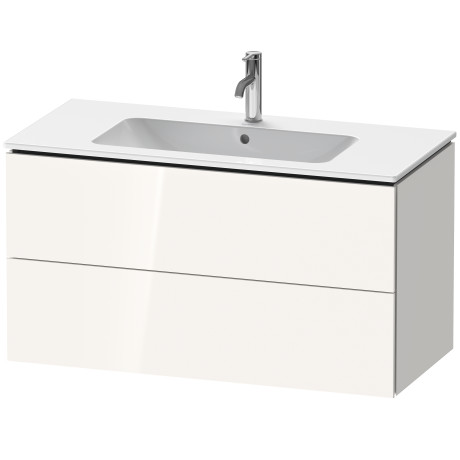 LC624201212 Тумбочка подвесная L-Cube #LC6242 1020 x 481 мм Дуб брашированный, натуральный шпон Duravit - Вид №2