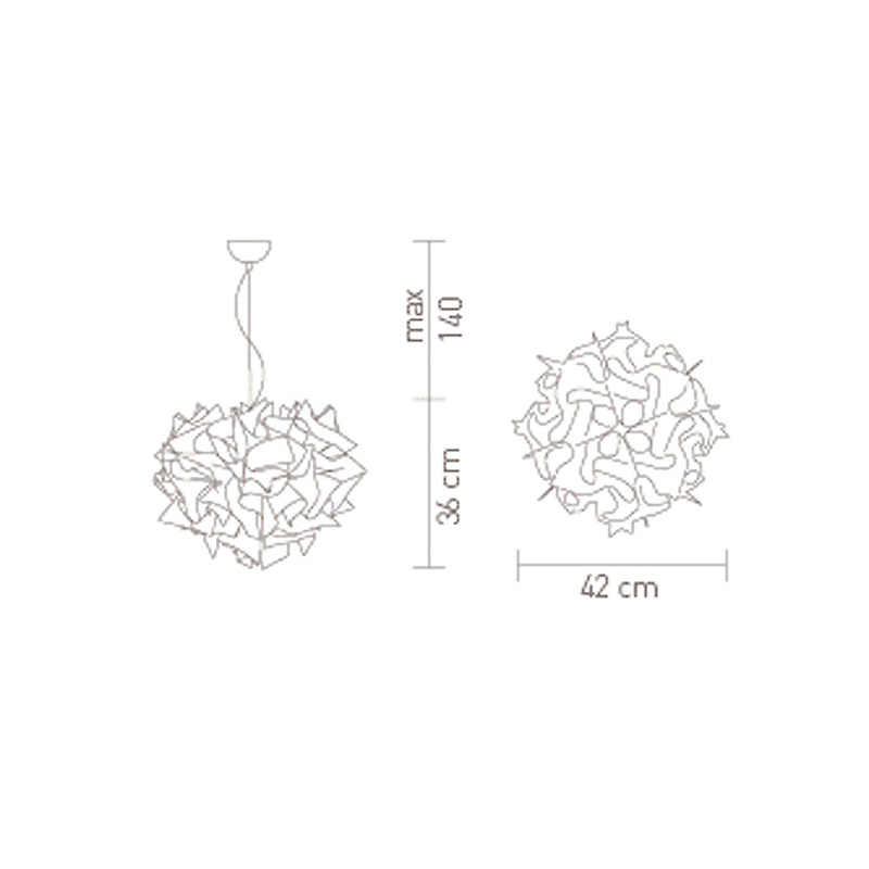 Подвесной светильник Veli Medium Silver от Slamp VEL78SOS0001S_000 SLAMP ДИЗАЙНЕРСКИЕ 243572 Серебряный  - Вид №6
