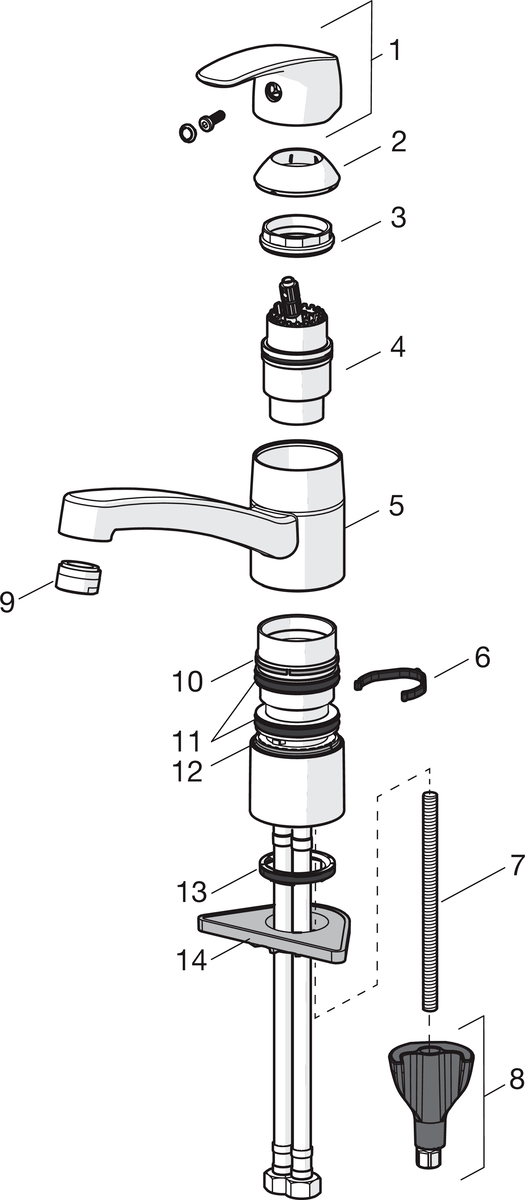 Oras 1030FS Смеситель для кухни 1030FS Safira Хром  - Вид №4