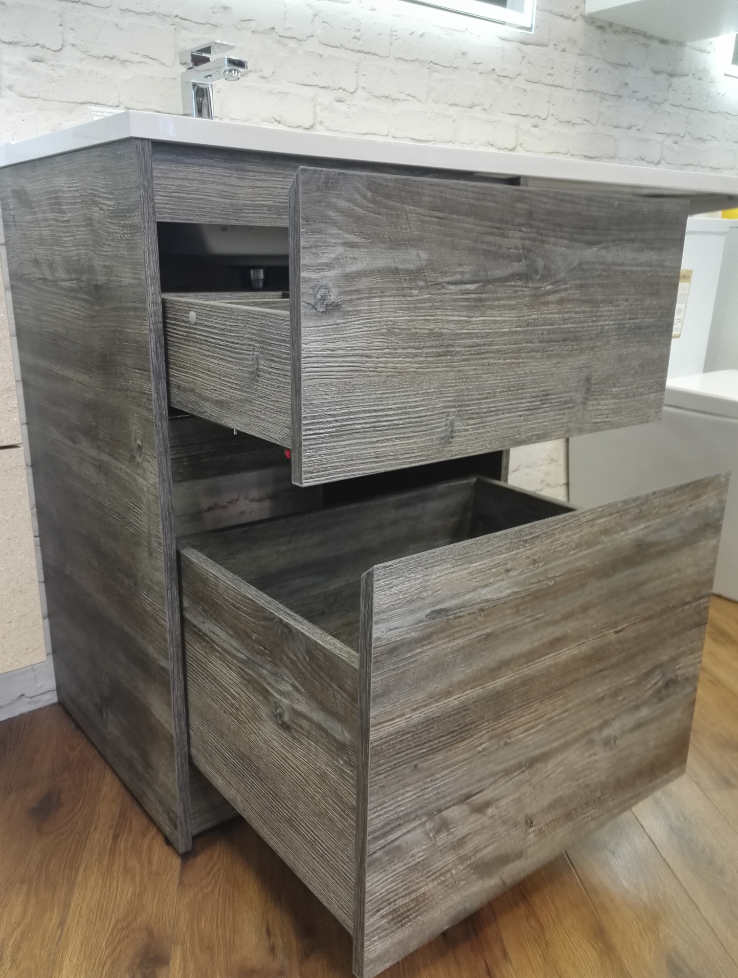 Мебель для ванной под стиральную машину BelBagno KRAFT-LVD-580/1200-2C-PIA-PP  - Вид №7