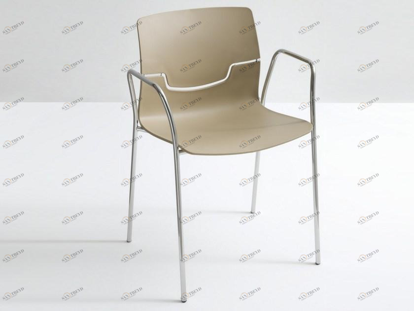 GABER Стул из полипропилена штабелируемый с подлокотниками Slot sun-id-1451305