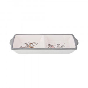 230-306 Посуда керамическая Менажница 2- секционная коллекция счастливое семейство Lefard