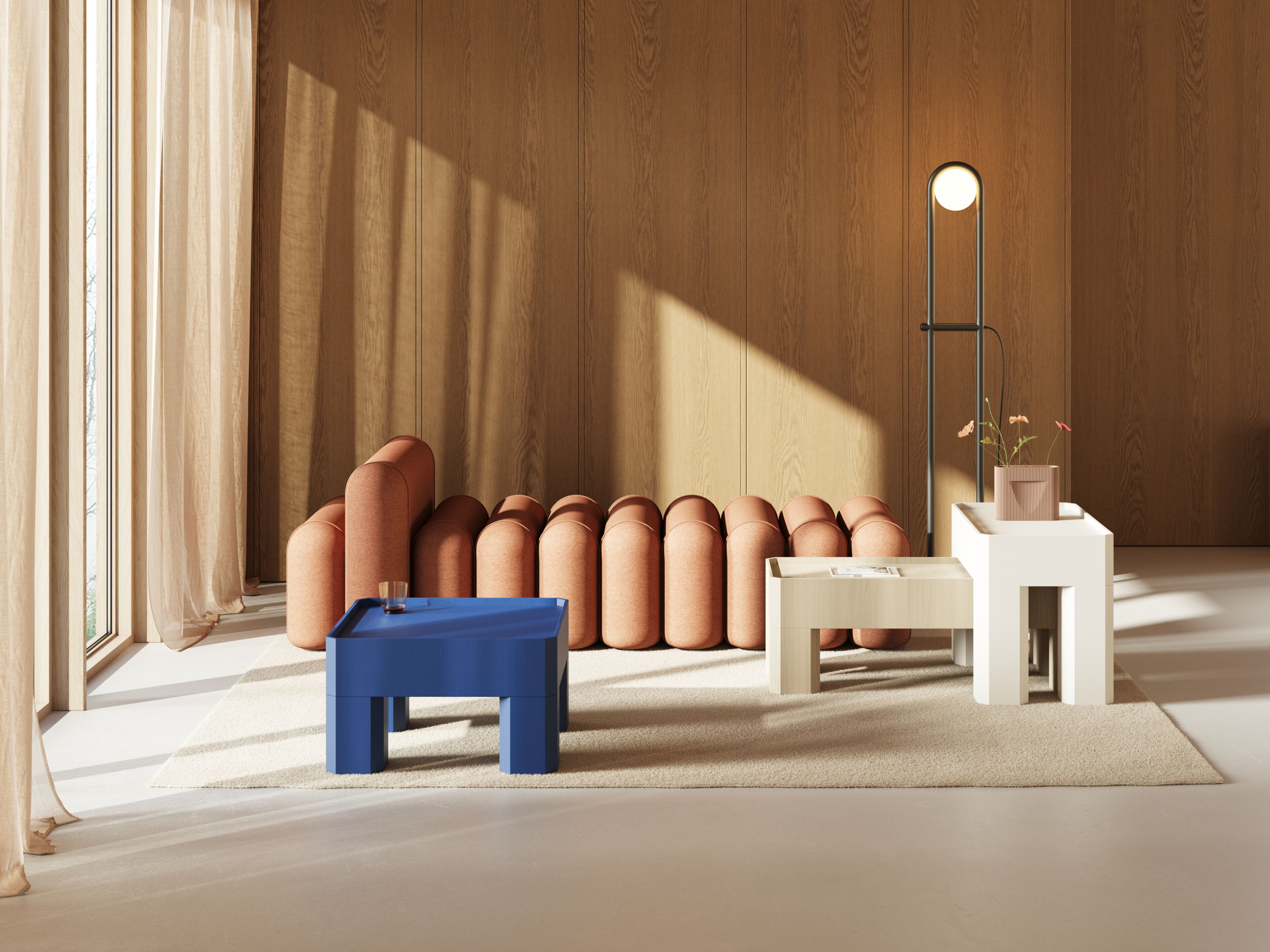 Деревянный прямоугольный журнальный столик Joyf блок ARCH-00065837 - Вид №1