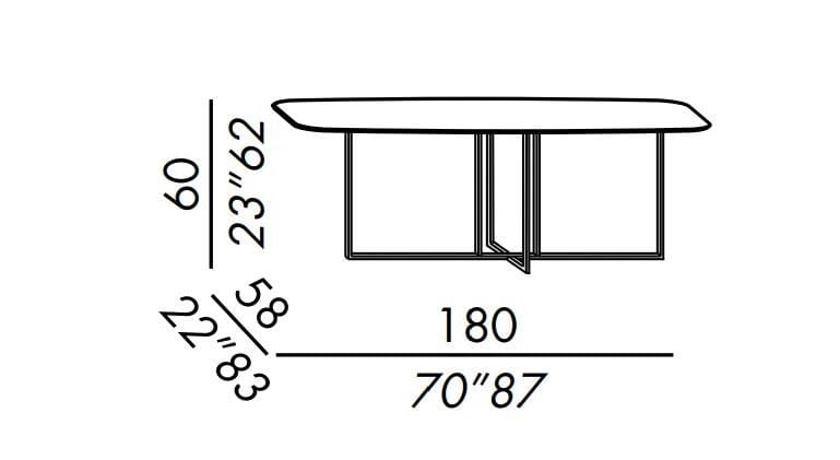 Овальный мраморный консольный стол Meridiani COLE ARCH-00066250 - Вид №4