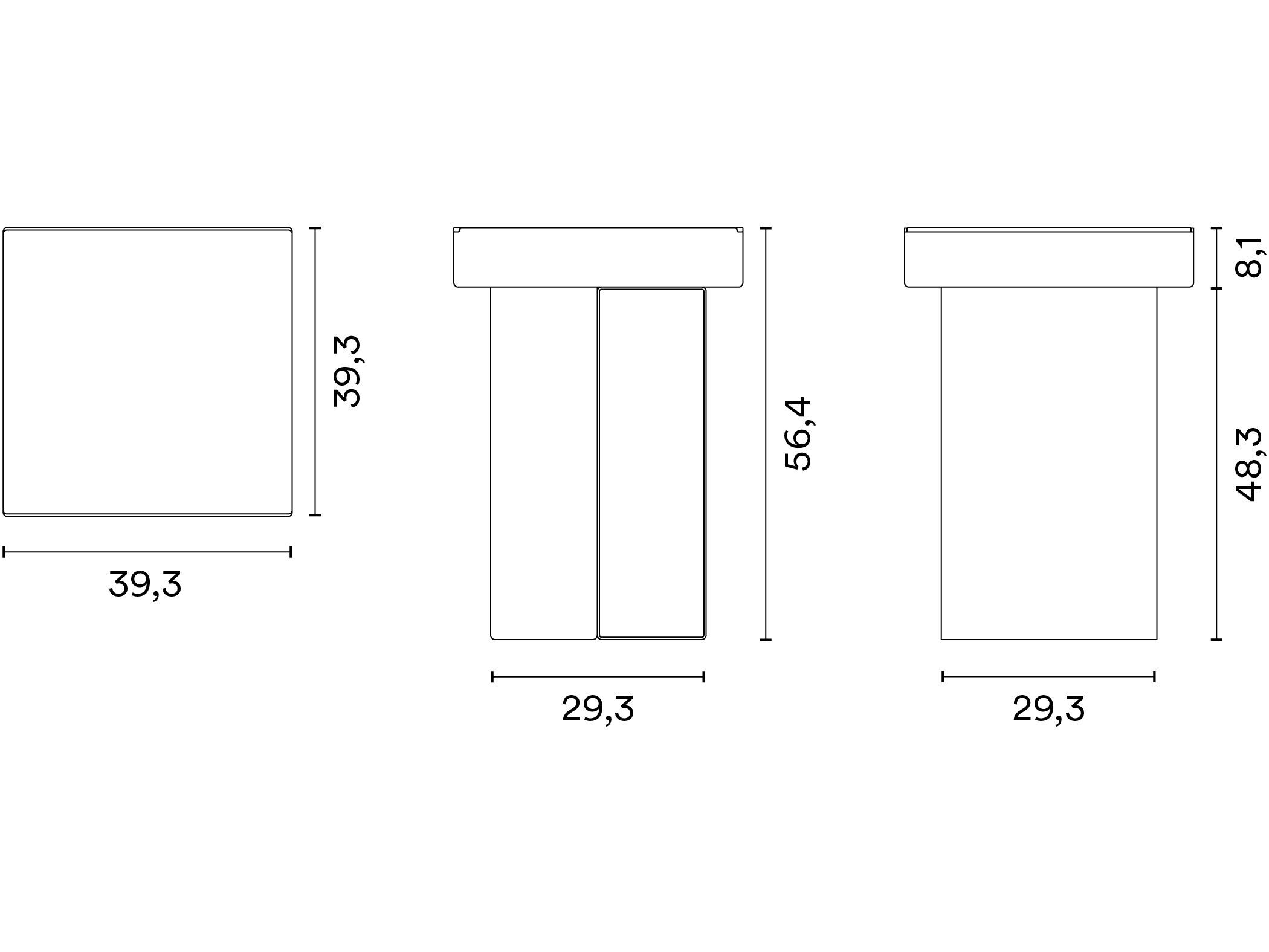 Квадратный стол для сервировки Noah Living Obento ARCH-00042811 - Вид №11