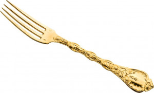 48036 Odiot Вилка столовая Odiot "Демидофф" 22,5см (серебро 925 с позолотой) Серебро 925