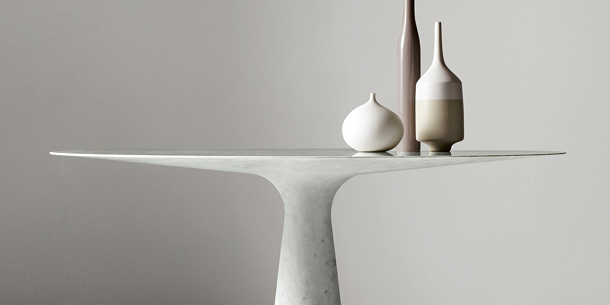 СТОЛ ОБЕДЕННЫЙ ИЗ КАМНЯ LEAF 120Х76 СМ Neutra Design SL1201 - Вид №1