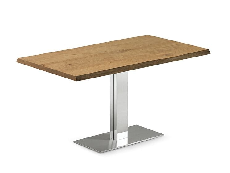 Прямоугольный стол из нержавеющей стали и дерева Cattelan italia ELVIS WOOD ARCH-00087081